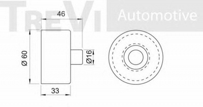 TREVI AUTOMOTIVE td1081 -  Паразитный / Ведущий ролик, зубчатый ремень